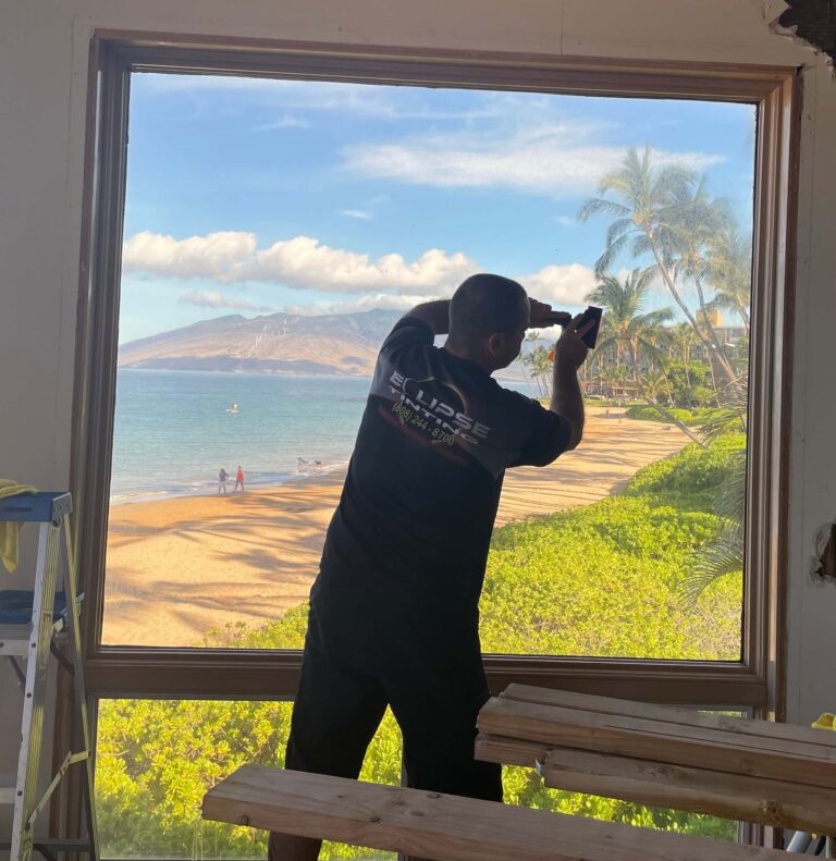 Residential window tinting installation by Eclipse Tinting